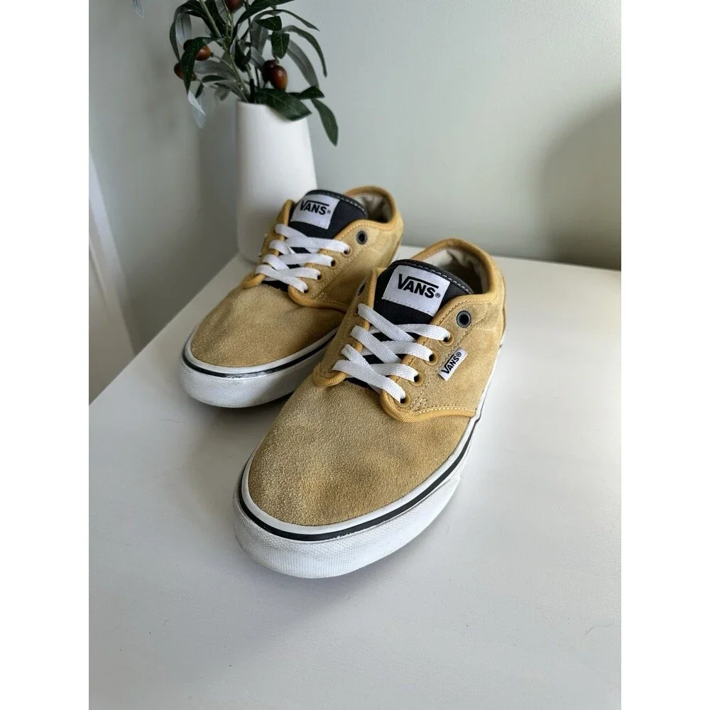 Vans Atwood Low Men's 8 Mustard Yellow Gold Suede Skate Shoes Sneakers 751505